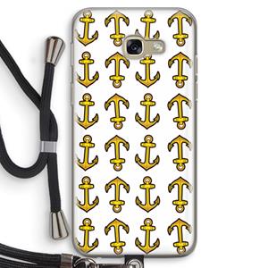 CaseCompany Musketon Anchor: Samsung Galaxy A5 (2017) Transparant Hoesje met koord