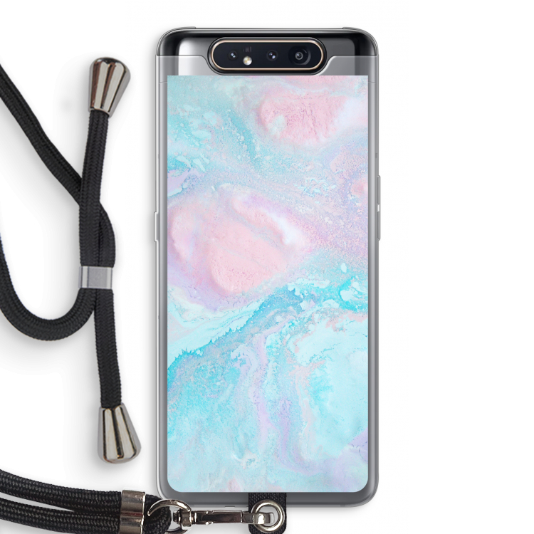 CaseCompany Fantasie pastel: Samsung Galaxy A80 Transparant Hoesje met koord