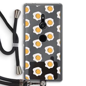 CaseCompany Bacon to my eggs #1: Sony Xperia XZ2 Transparant Hoesje met koord
