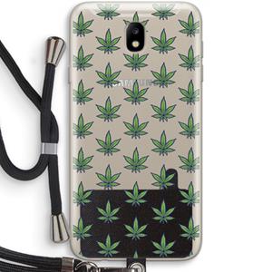 CaseCompany Weed: Samsung Galaxy J7 (2017) Transparant Hoesje met koord