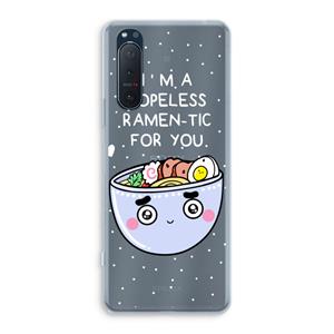 CaseCompany I'm A Hopeless Ramen-Tic For You: Sony Xperia 5 II Transparant Hoesje