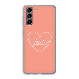 CaseCompany Best heart: Samsung Galaxy S21 Transparant Hoesje