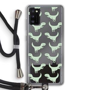 CaseCompany Dinos: Samsung Galaxy A41 Transparant Hoesje met koord