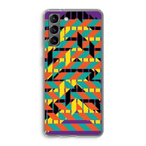 CaseCompany Skew Bee 2: Samsung Galaxy S21 Transparant Hoesje