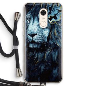 CaseCompany Darkness Lion: Xiaomi Redmi 5 Transparant Hoesje met koord