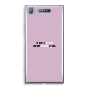 CaseCompany uzelf graag zien: Sony Xperia XZ1 Transparant Hoesje