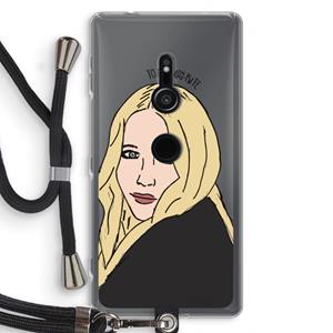 CaseCompany Mary Kate: Sony Xperia XZ2 Transparant Hoesje met koord