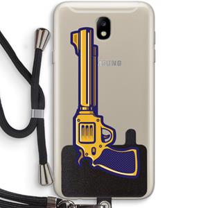 CaseCompany Pew Pew Pew: Samsung Galaxy J7 (2017) Transparant Hoesje met koord