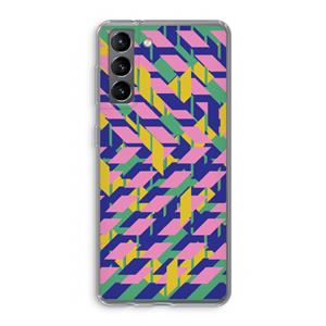 CaseCompany Skew Blush 1: Samsung Galaxy S21 Transparant Hoesje
