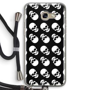 CaseCompany Musketon Skulls: Samsung Galaxy A5 (2017) Transparant Hoesje met koord