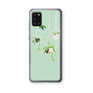 CaseCompany Hang In There: Samsung Galaxy A31 Transparant Hoesje