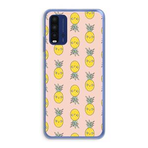 CaseCompany Ananas: Xiaomi Redmi 9T Transparant Hoesje