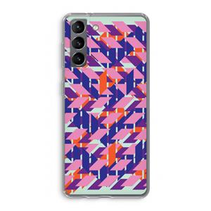 CaseCompany Skew Blush 3: Samsung Galaxy S21 Transparant Hoesje
