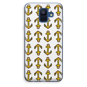 CaseCompany Musketon Anchor: Samsung Galaxy A6 (2018) Transparant Hoesje
