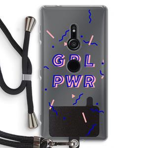 CaseCompany GRL PWR: Sony Xperia XZ2 Transparant Hoesje met koord
