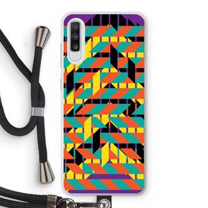 CaseCompany Skew Bee 2: Samsung Galaxy A70 Transparant Hoesje met koord