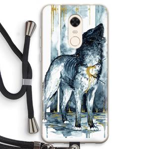 CaseCompany Bleeding Soul: Xiaomi Redmi 5 Transparant Hoesje met koord