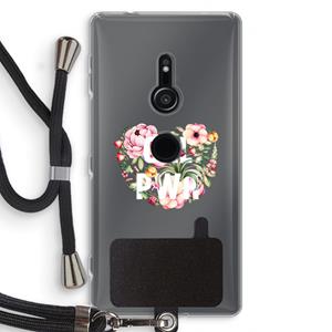 CaseCompany GRL PWR Flower: Sony Xperia XZ2 Transparant Hoesje met koord