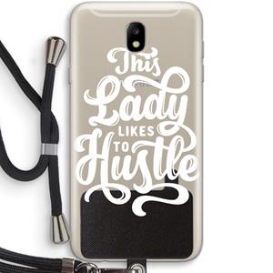 CaseCompany Hustle Lady: Samsung Galaxy J7 (2017) Transparant Hoesje met koord