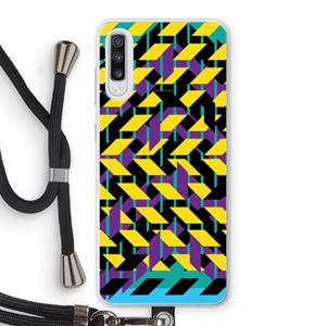 CaseCompany Skew Bee 3: Samsung Galaxy A70 Transparant Hoesje met koord