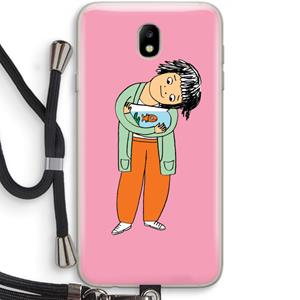 CaseCompany Visknuffel: Samsung Galaxy J7 (2017) Transparant Hoesje met koord
