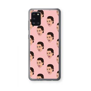 CaseCompany Ugly Cry Call: Samsung Galaxy A31 Transparant Hoesje