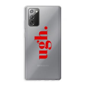 CaseCompany Ugh: Samsung Galaxy Note 20 / Note 20 5G Transparant Hoesje