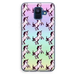 CaseCompany Musketon Unicorn: Samsung Galaxy A6 (2018) Transparant Hoesje