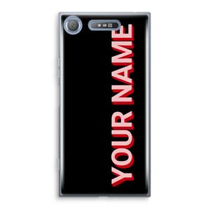 CaseCompany Namecase: Sony Xperia XZ1 Transparant Hoesje