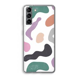 CaseCompany Memphis Shapes: Samsung Galaxy S21 Transparant Hoesje