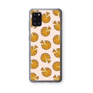 CaseCompany You Had Me At Pizza: Samsung Galaxy A31 Transparant Hoesje