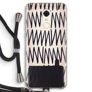 CaseCompany Marrakech Zigzag: Xiaomi Redmi 5 Transparant Hoesje met koord