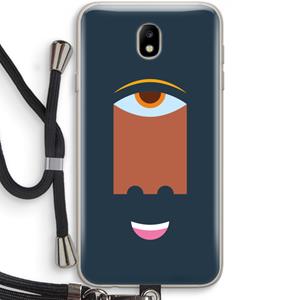 CaseCompany Mono M: Samsung Galaxy J7 (2017) Transparant Hoesje met koord