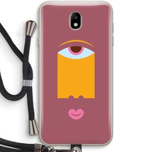 CaseCompany Mono V: Samsung Galaxy J7 (2017) Transparant Hoesje met koord