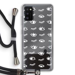 CaseCompany Eye pattern #3: Samsung Galaxy A41 Transparant Hoesje met koord