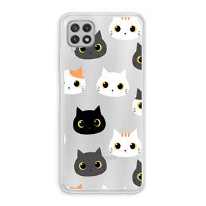 CaseCompany Katten: Samsung Galaxy A22 4G Transparant Hoesje