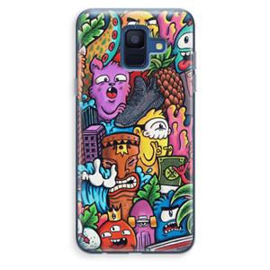 CaseCompany Vexx Mixtape: Samsung Galaxy A6 (2018) Transparant Hoesje