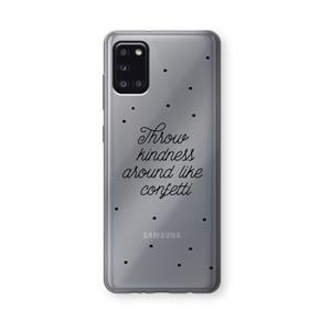 CaseCompany Confetti: Samsung Galaxy A31 Transparant Hoesje