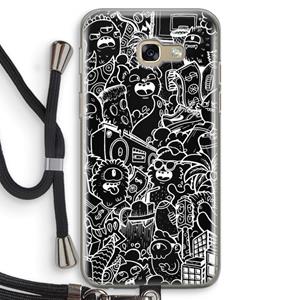 CaseCompany Vexx Black City : Samsung Galaxy A5 (2017) Transparant Hoesje met koord