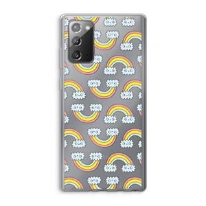 CaseCompany Regenboog: Samsung Galaxy Note 20 / Note 20 5G Transparant Hoesje