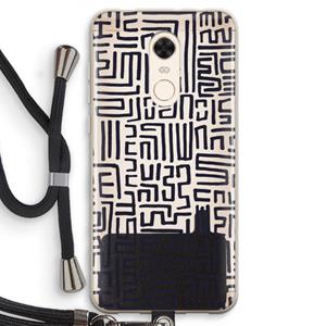 CaseCompany Moroccan Print: Xiaomi Redmi 5 Transparant Hoesje met koord