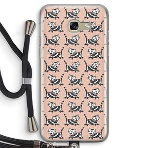 CaseCompany Zwarte poes: Samsung Galaxy A5 (2017) Transparant Hoesje met koord