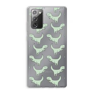 CaseCompany Dinos: Samsung Galaxy Note 20 / Note 20 5G Transparant Hoesje