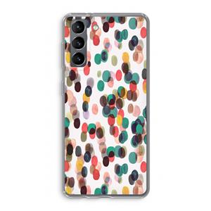 CaseCompany Tropical Dots: Samsung Galaxy S21 Transparant Hoesje
