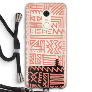 CaseCompany Marrakech Pink: Xiaomi Redmi 5 Transparant Hoesje met koord