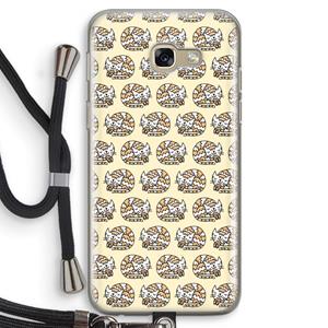 CaseCompany Slapende poes: Samsung Galaxy A5 (2017) Transparant Hoesje met koord