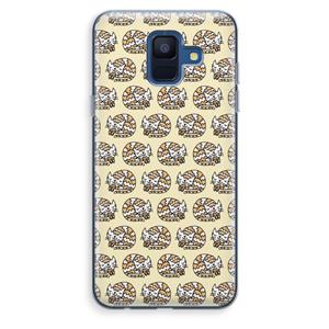 CaseCompany Slapende poes: Samsung Galaxy A6 (2018) Transparant Hoesje