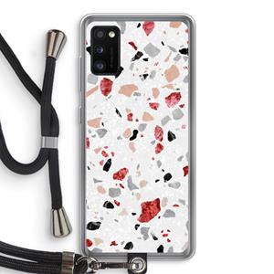 CaseCompany Terrazzo N°12: Samsung Galaxy A41 Transparant Hoesje met koord