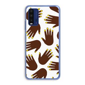 CaseCompany Hands dark: Xiaomi Redmi 9T Transparant Hoesje