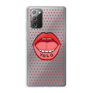 CaseCompany Yolo Denise: Samsung Galaxy Note 20 / Note 20 5G Transparant Hoesje